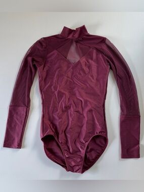 So Danca Leotard - Tiler Peck - Long-Sleeve One-Piece Leotard in Mulberry